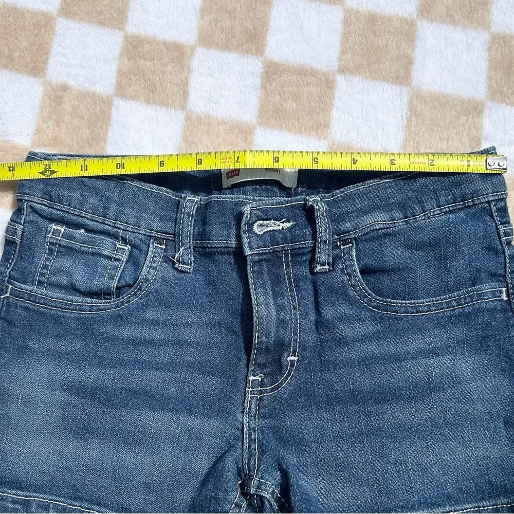 3 pairs, bundle of girls Levi's and cat & jack Denim Shorts - Picture 7 of 11